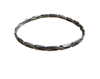 アクセサリー Vintage Silver Twist Bar Bangle 925 MEXICO STERLING SILVER 925 TWISTED BANGLE BRACELET 40'S