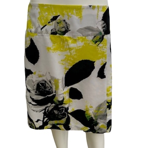 Vintage Worthington Yellow Floral Skirt Size 10