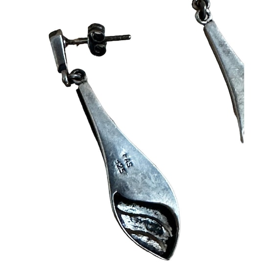 FAS Sterling, Onyx and Marcasite Earrings View 6