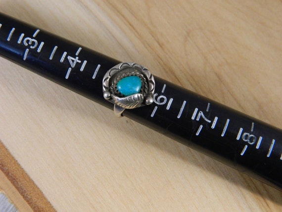 Vintage Turquoise Ring, Native American Turquoise… - image 5