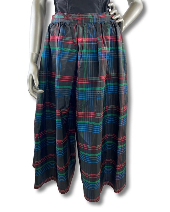 Vintage 1980’S Plaid Culotte Pants Small/Medium - image 1