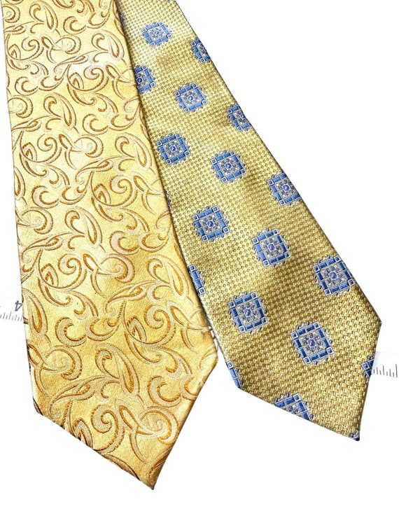 Vintage Paul Frederick Yellow Gold Silk Neckties P