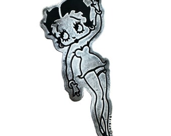 Vintage Betty Boop Sterling Silver Pin Signed Brooch