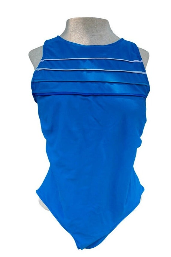 Vintage Blue Bathing Suit, One Piece Swimsuit Size