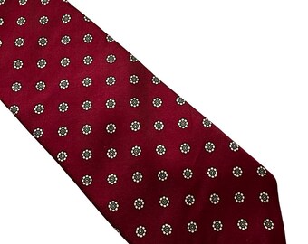 Vintage Elder Beerman Burgundy Silk Necktie