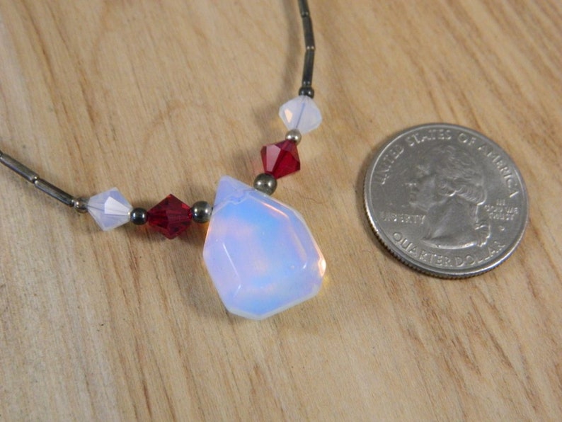 Vintage Sterling Silver Glass Bead Necklace Vintage Red Glass Etsy