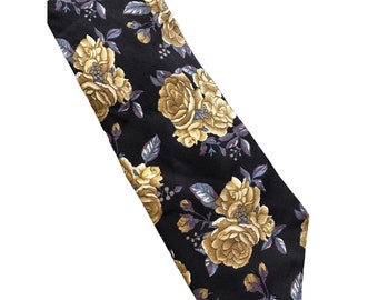 Vintage Geoffrey Beene Blue Floral Silk Necktie NWT