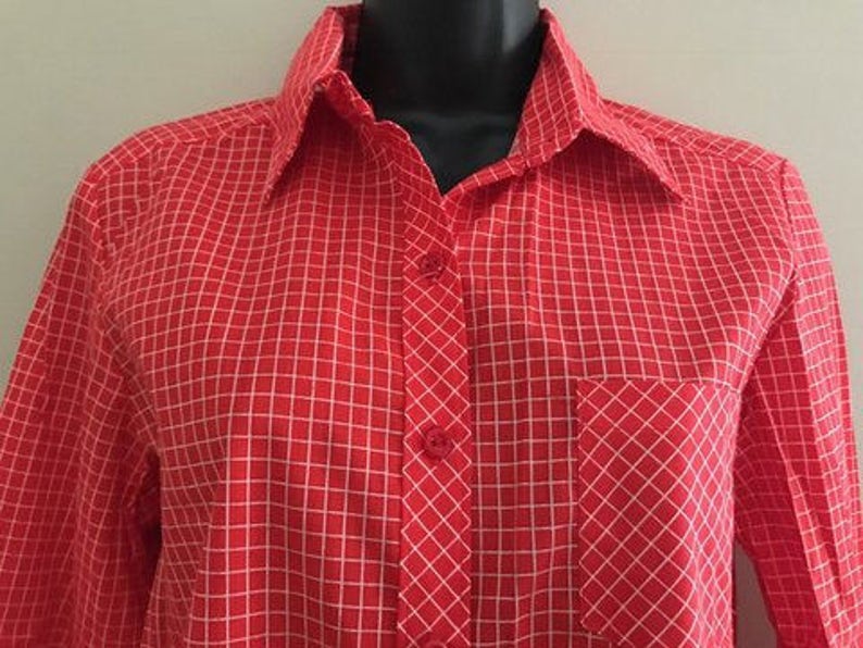 Vintage Queens Way to Fashion White and Red Checkered Long - Etsy