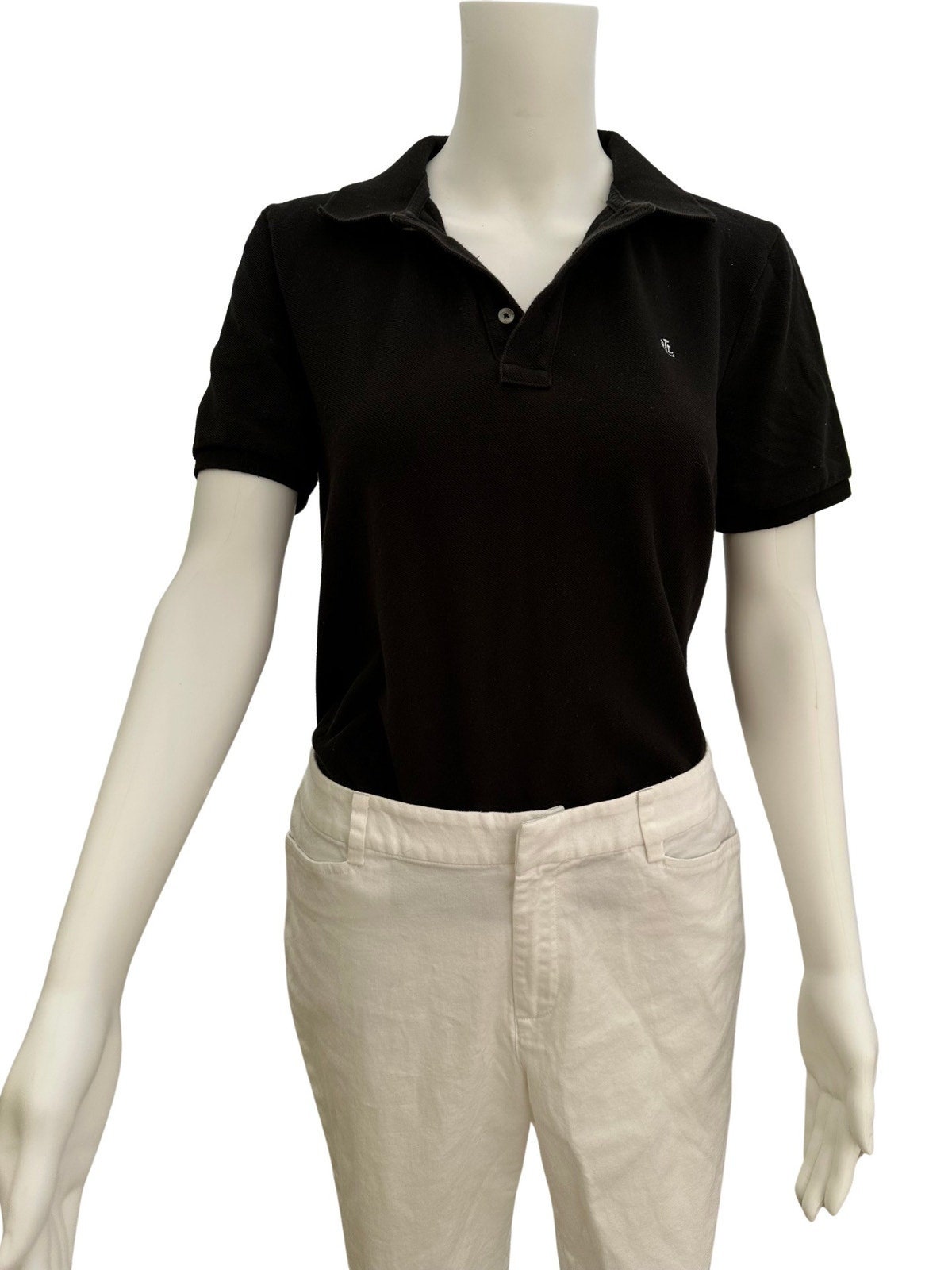 Vintage 90s Ralph Lauren Women's Black Polo Shirt Medium - Etsy