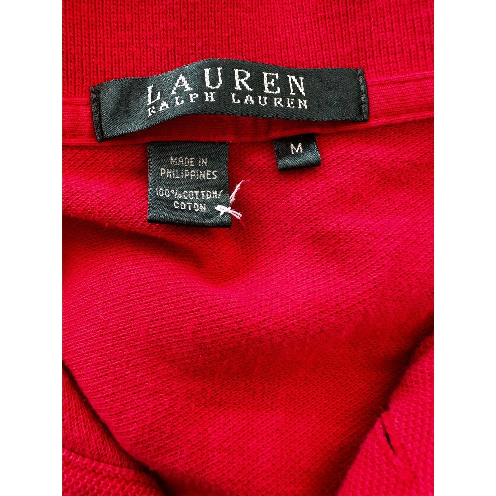 Buy Vintage 90s Ralph Lauren Women's Red Polo Shirt Medium Online