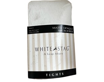 Vintage White Stag Matte Opaque Size 2 Medium Cream Tights