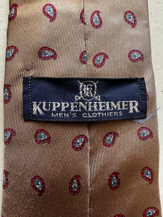 Vintage Kuppenheimer Silk Skinny Paisley Necktie - image 2