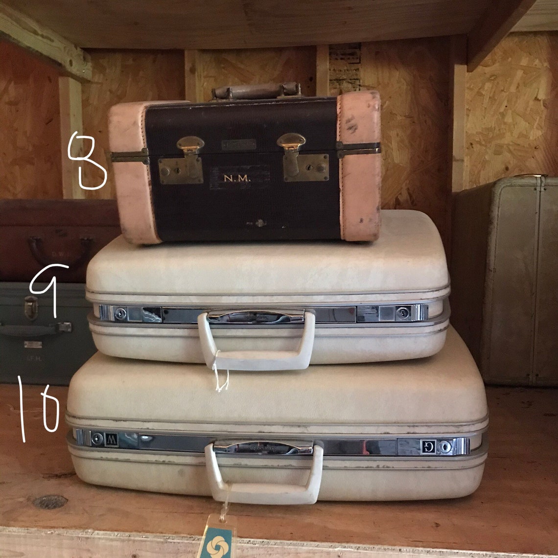 Vintage Suitcase Shelves Small Suitcase Shelves Travel Etsy