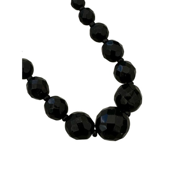 Western Germany Black Glass Bead Choker Necklace - image 2