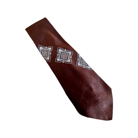 Vintage Dark Brown Tie, Lilly Dache Dark Brown Wi… - image 1