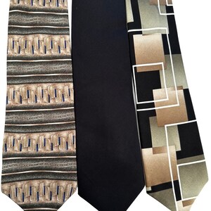 Vintage 80's Cornelia James Men's Green Black Stripe Silk Neck Tie
