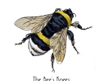 1920s Slang Art Deco Poster: Bee&#39;s Knees Vintage Print (PDF)