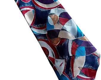 Vintage Colorful Abstract Necktie 80s Ketch Classics Tie
