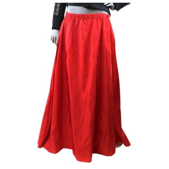 Vintage 1970s Tumbleweeds Red Maxi Skirt Large/XL - image 1