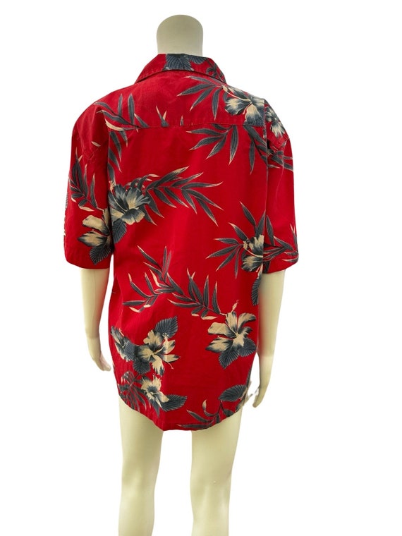 Red Hawaiian Shirt Medium from Blue Generation - image 4