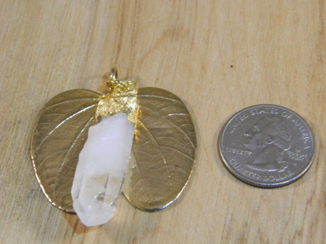 Natural Quartz Crystal Pendant Arkansas Quartz Crystal Point Etsy UK