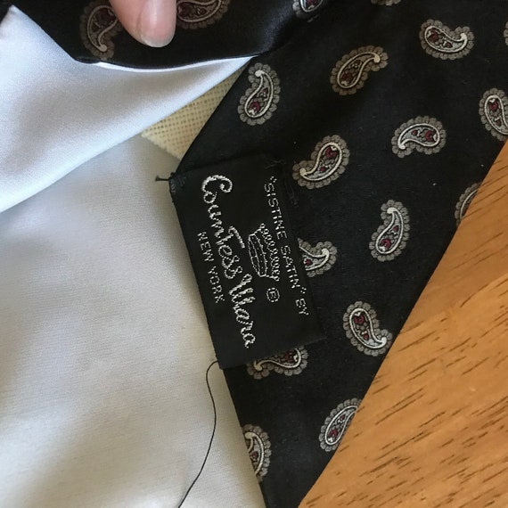 Vintage Countess Wara Black Paisley Tie, Jack Henry o… Gem