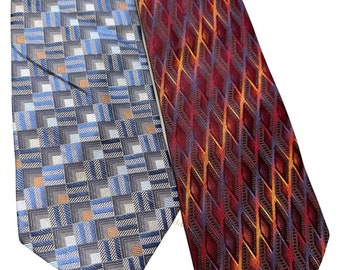 Vintage Pair of Fusion FX Silk Neckties