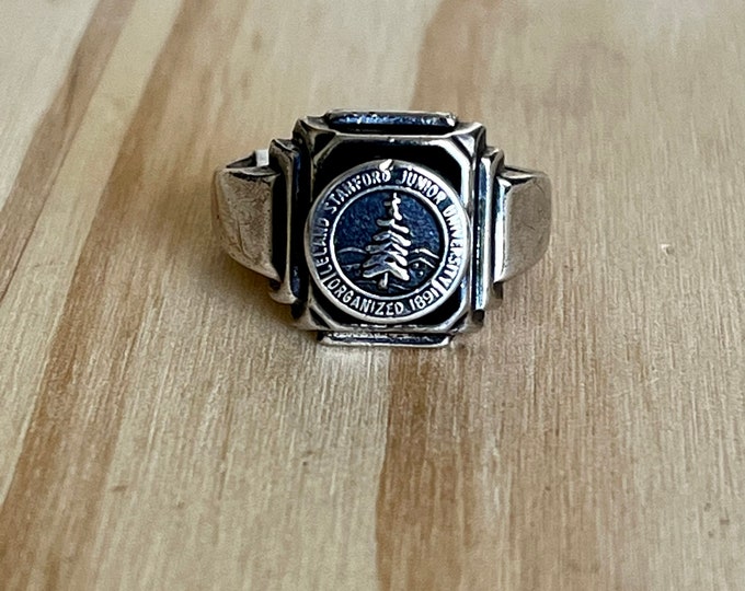 Vintage Class Ring, Sterling Silver Leland Stanford Junior University