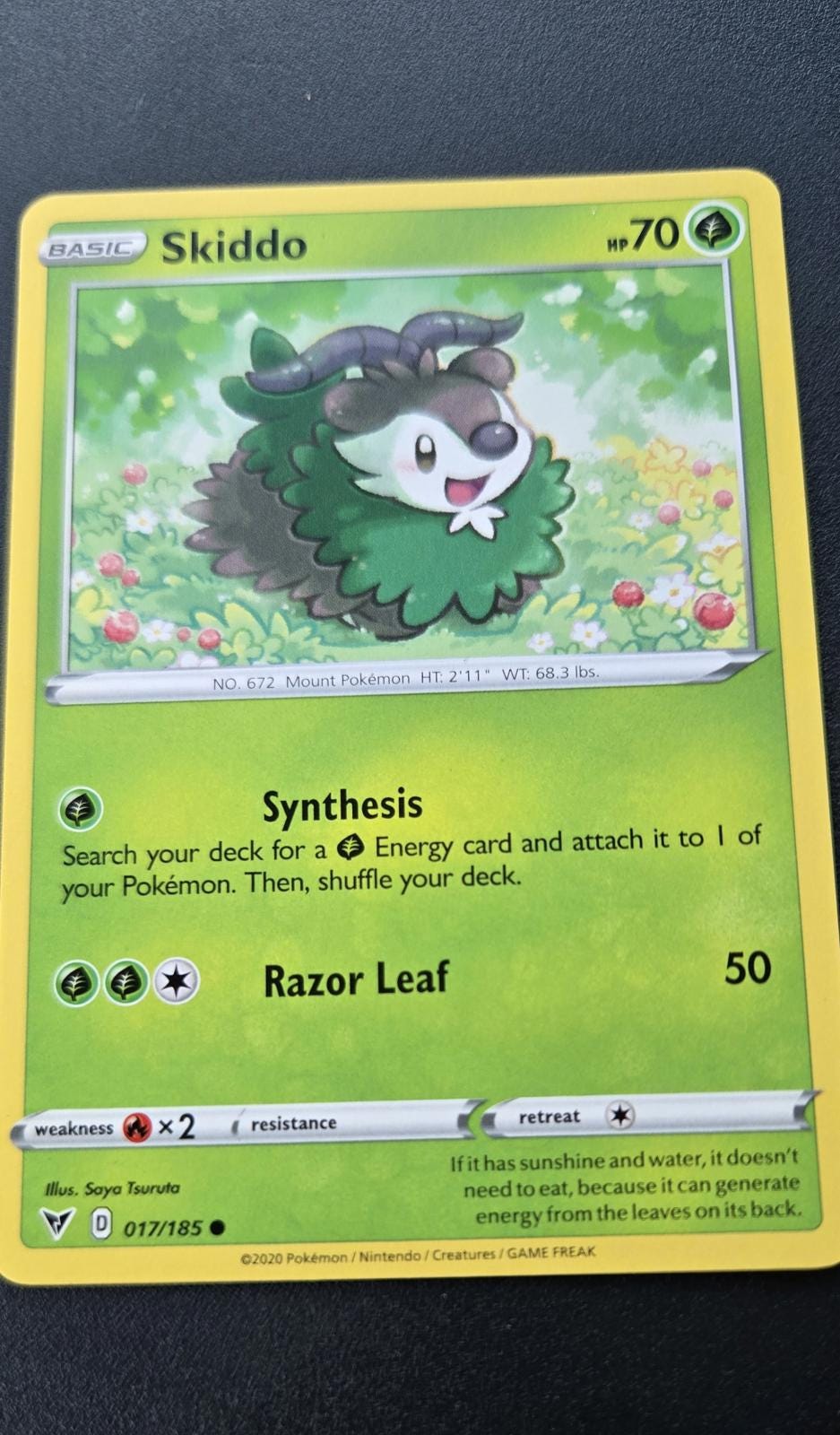 skiddo pokemon card value 017/185 Skiddo | Common Reverse Holo Card | SWSH-04 Vivid Voltage