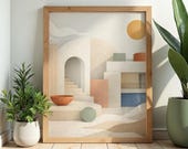 Scandi Abstract Wall Art Printable | Geometric Poster | Minimalist Scandi Decor | Modern Contemporary Print | Digital Download