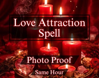 Hechizo de atracción amorosa / Ritual de vela para el amor / Regalo espiritual personalizado / Trabajo energético en la misma hora