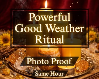Schönwetter Ritual, positive Energie für Veranstaltungen, Sonne & klarer Tag Zauber, Outdoor Glück, Reisen, Hochzeit Support, Fotonachweis