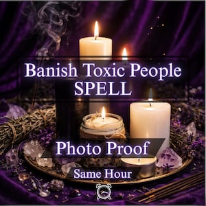 Hechizo para alejar personas tóxicas, ritual de protección y limpieza energética, escudo áurico, eliminación de energía negativa, paz y sanación, prueba fotográfica.