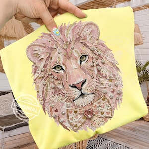 Preppy Pink Leopard Collage PNG, Scrapbook Mixed Media, Torn Paper Bow, Gemstone Heart Design