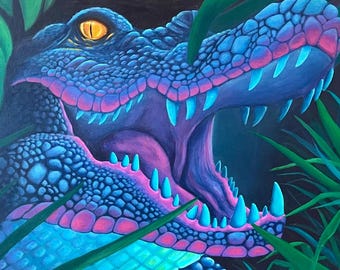 Original “The Silent Ambush” Acrylic Painting 24x36 l Spirit Collection