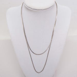 Vintage italienische 925 Sterlingsilber-Kettenhalskette - 36 Zoll Lang - Gestempelt ITALY & 925 - Unisex - Klassische Kettenkette - Ausgezeichnet