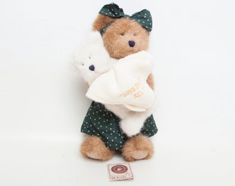 Conjunto de peluche vintage de Boyds Bears: Mamá y Bebé Jack - Coleccionable retirado