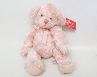 Vintage RUSS Berrie ISABELLA - Pink Teddy Bear - Corduroy Paws - Stuffed Plush - 13 Inch - NWT