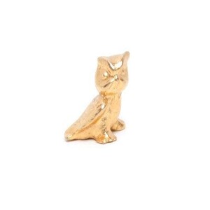Vintage Miniature Brass Owl Figurine – 1-Inch Handcrafted Gold Metal Bird