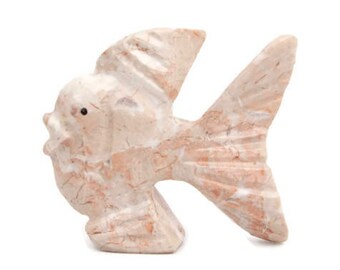 small Gemstone Soapstone Tropical Fish Stone Animal Carving Figurines Fish