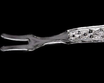 Garfo de servir vintage Anchor Hocking Wexford em vidro: elegante para servir saladas.