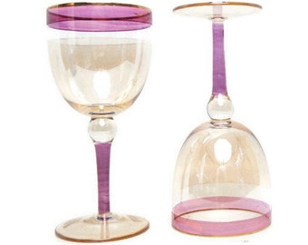 Retro Pink Glass Art Glass (YVO) (503) Retro Pink Glass Art Glass (YVO) (503)