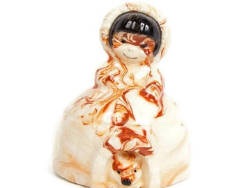 Vintage Alaska Eskimo Igloo Husky Dog Slag Glass Coin Bank Alaskan Clay 5 Inch