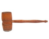 Vintage Wooden Mallet Meat Tenderizer Farmhouse Decor Wood Hammer Primitive Tool Rustic Decoration Country Kitchen Cookware