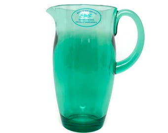 Rare Vintage Strahl Da Vinci Green Acrylic Pitcher: Unbreakable Poolside Perfection, 9 Inch - New Zealand Collectible