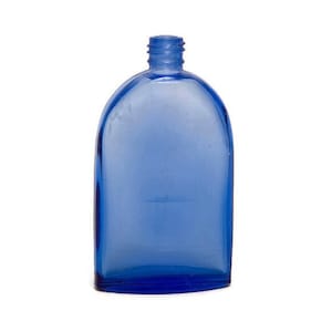 Frasco de perfume Bourjois vintage azul cobalto - Frasco de colonia en miniatura - Decoración de tocador o cómoda