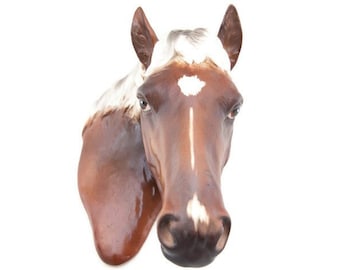 Vintage Norcrest Japan Ceramic Horse Head Wall Decor Equestrian Lover - 7 Inch