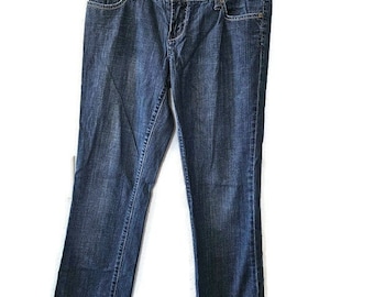 Vintage American Eagle Straight Leg Jeans – Medium Wash Denim, Size 10R