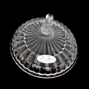 Vintage Fostoria Glass Ring Dish: Avon Jewelry Holder, Offset Post