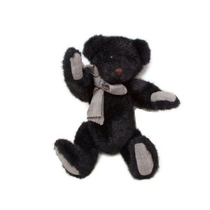 Boyds Bear URSA Orsacchiotto nero snodato 14 pollici Zampe con fiocco pied de poule Animale di peluche ripiene Collezione Archivio immagine 1